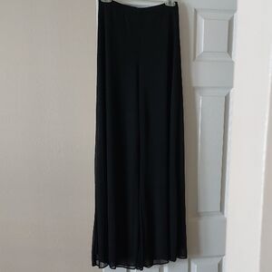 MSK Black Two Layer Palazzo Pants